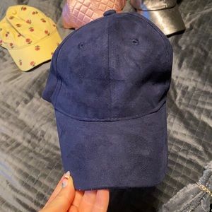 Velvet Dark Blue Hat